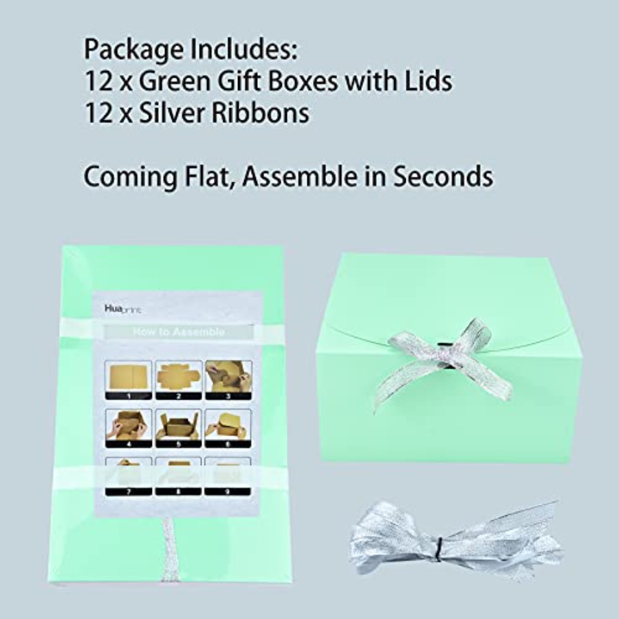 12 Sets Turquoise Green Gift B - Gift Box Wrap Set incelemesi ve fiyatı