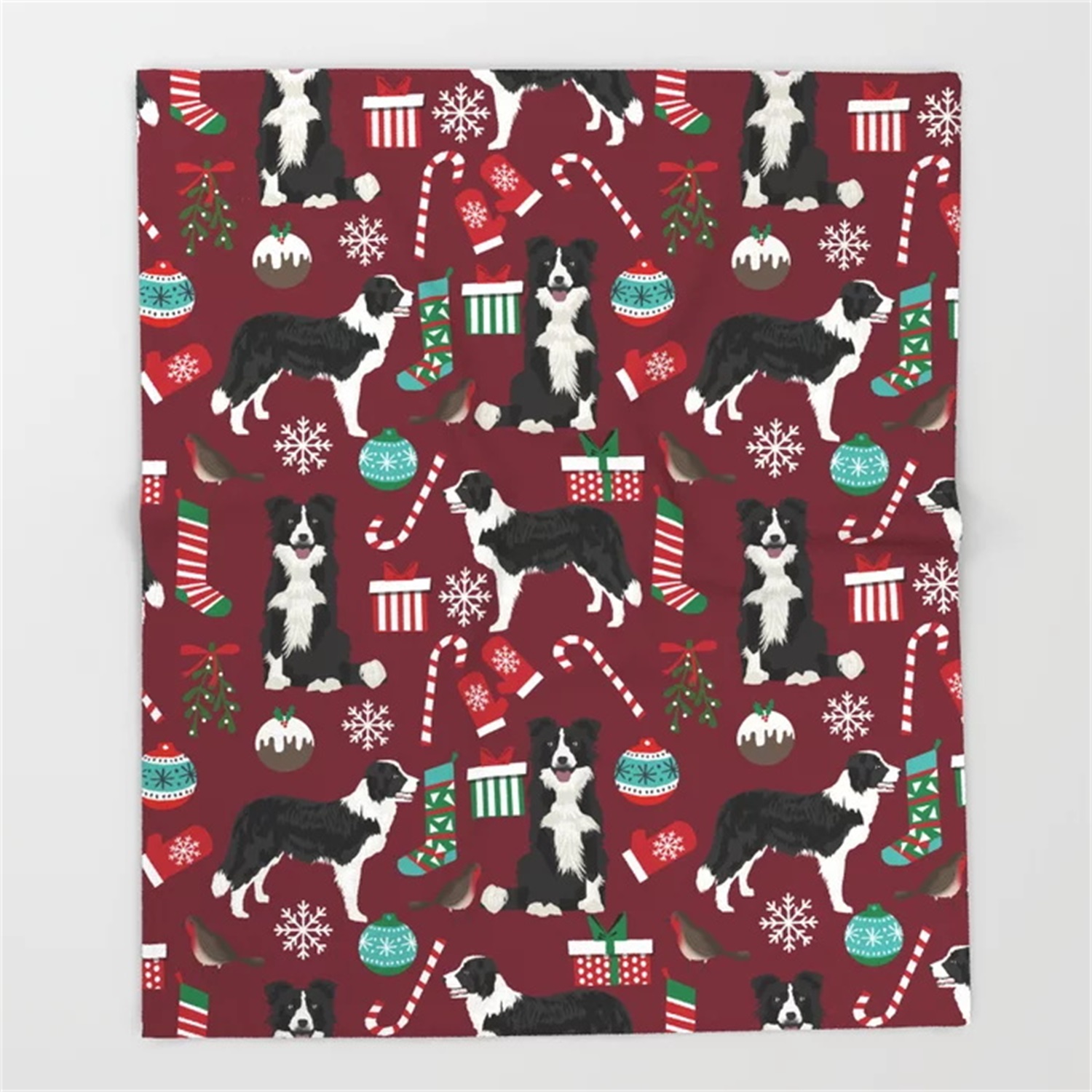 Border Collie Christmas Stocki - Christmas Throw Blanket incelemesi ve fiyatı