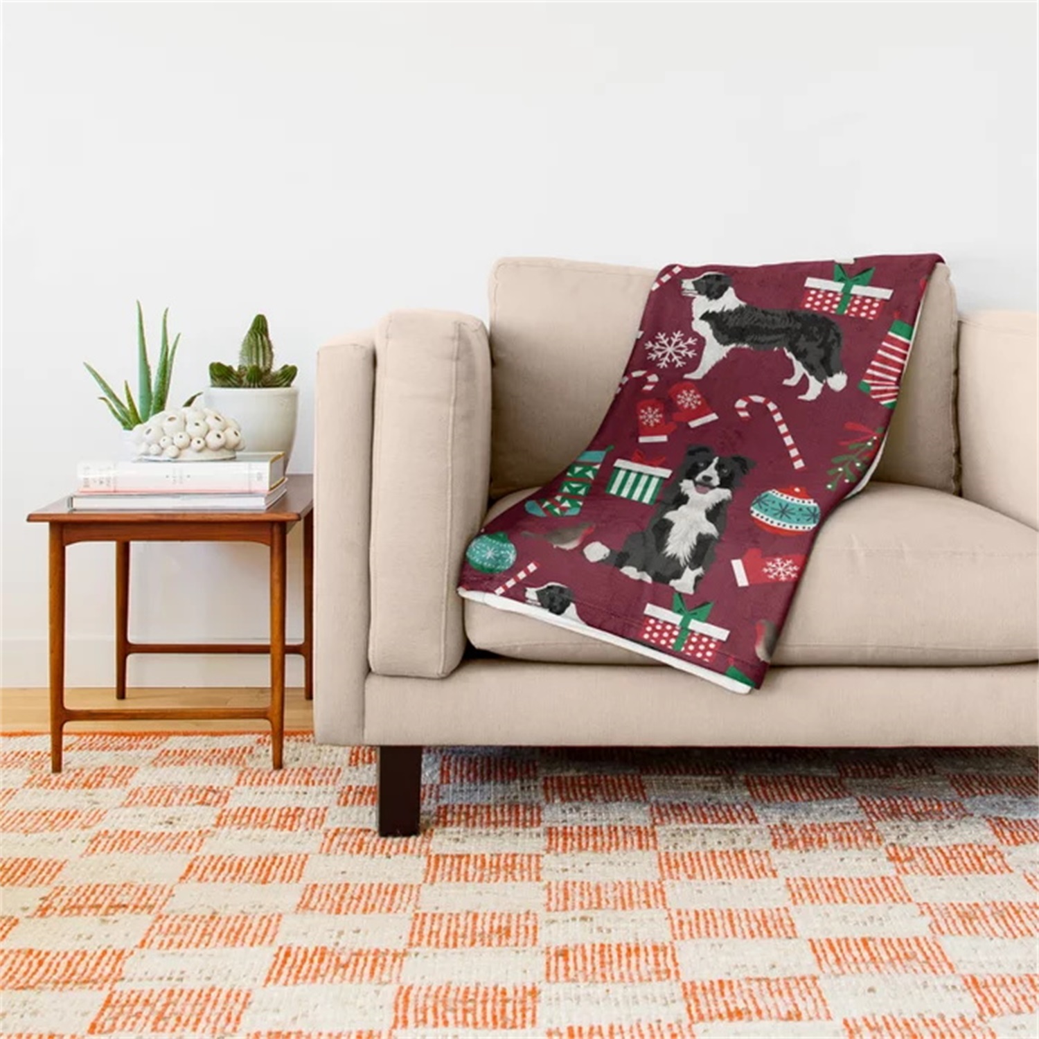 Border Collie Christmas Stocki - Christmas Throw Blanket incelemesi ve fiyatı