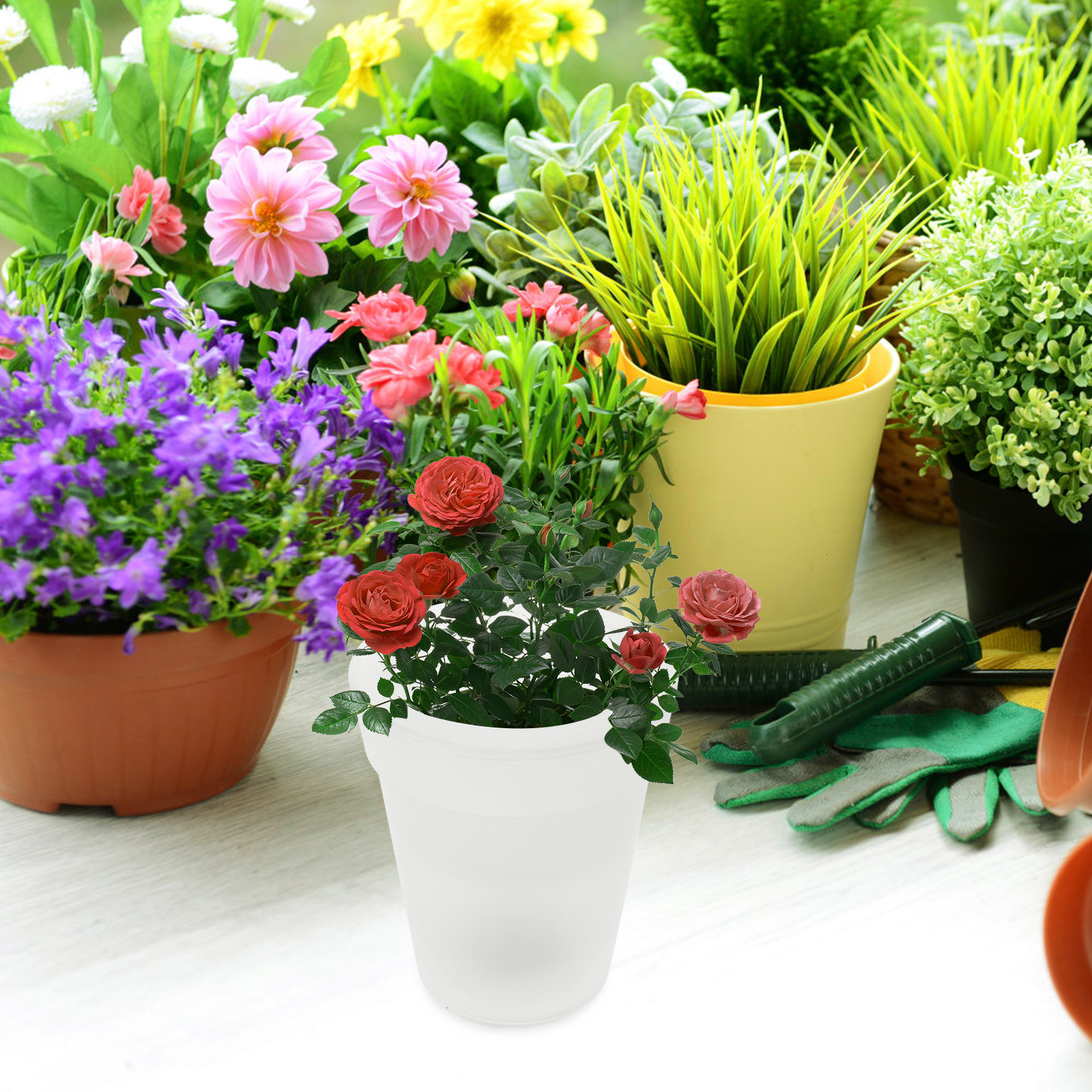 Flowerpot Solar Light Outdoor  - Christmas Lights Outdoor incelemesi ve fiyatı