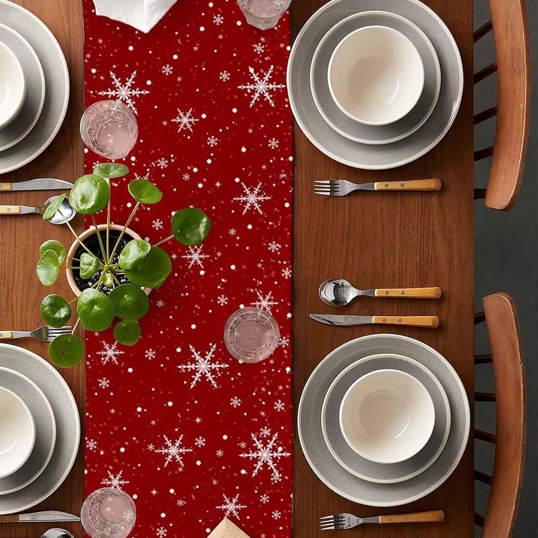Red Table Runner Christmas Tre - Christmas Table Runner incelemesi ve fiyatı
