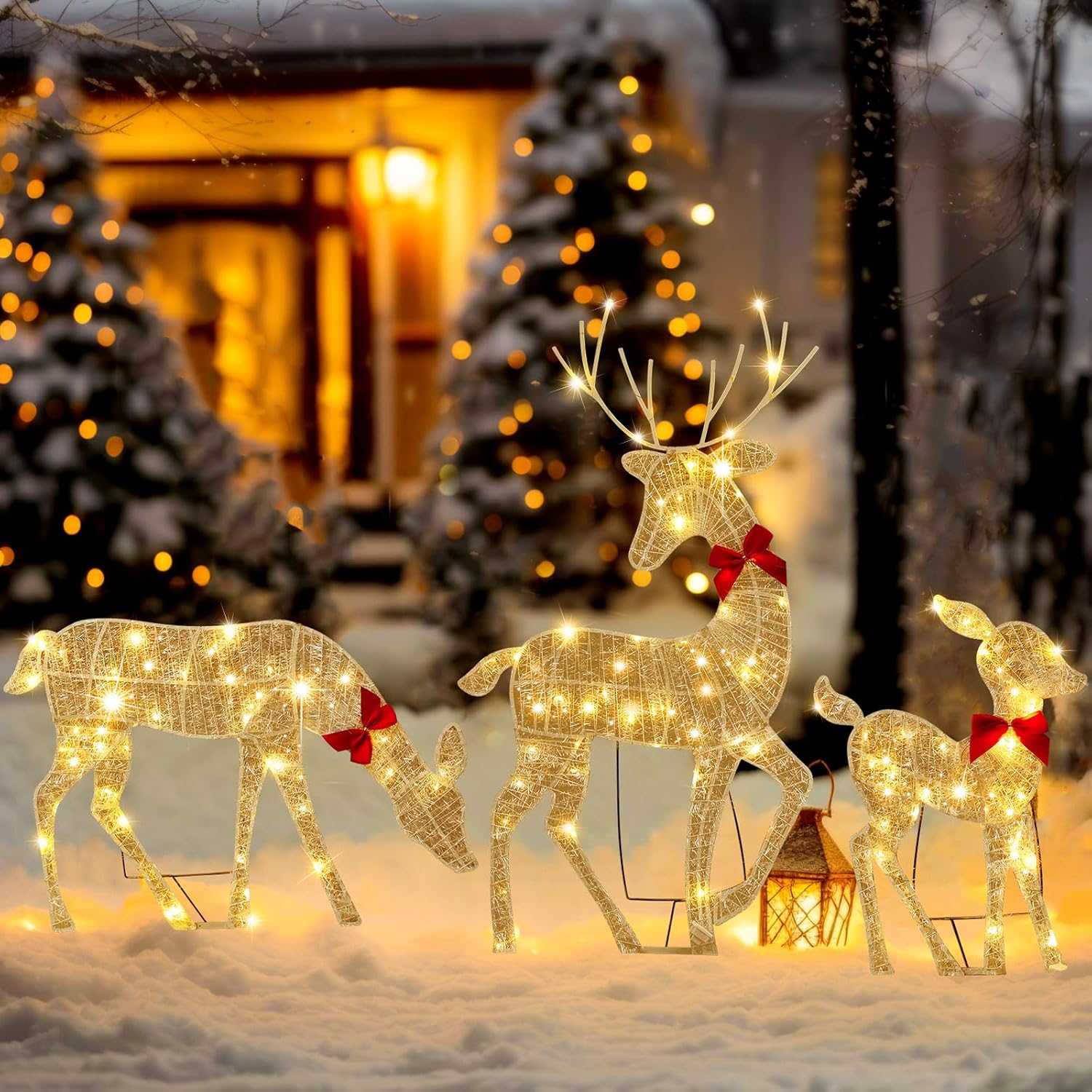 2D Lighted Reindeer Christmas  - Christmas Lights Outdoor incelemesi ve fiyatı