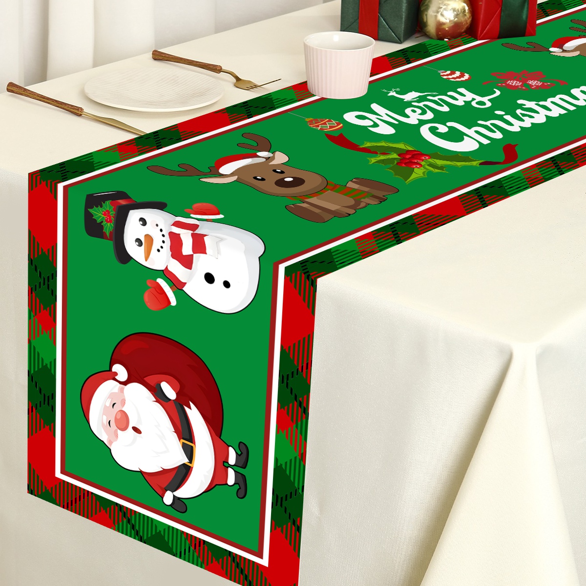 Christmas Santa Clause Polyest - Christmas Table Runner incelemesi ve fiyatı