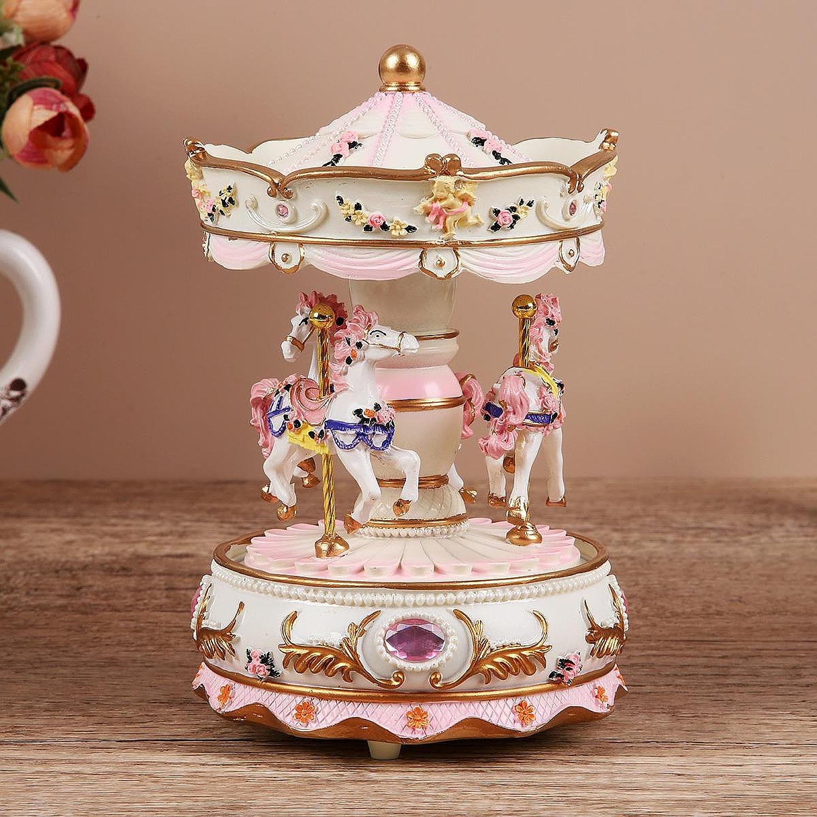 Handcrafted Resin Carousel Mus - Snow Globe Musical incelemesi ve fiyatı