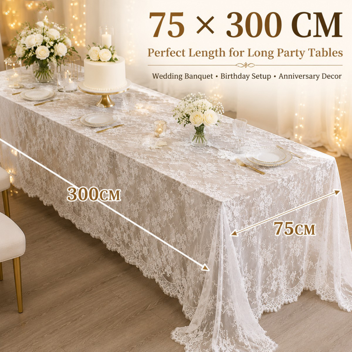 White Floral Lace Table Runner - Christmas Table Runner incelemesi ve fiyatı