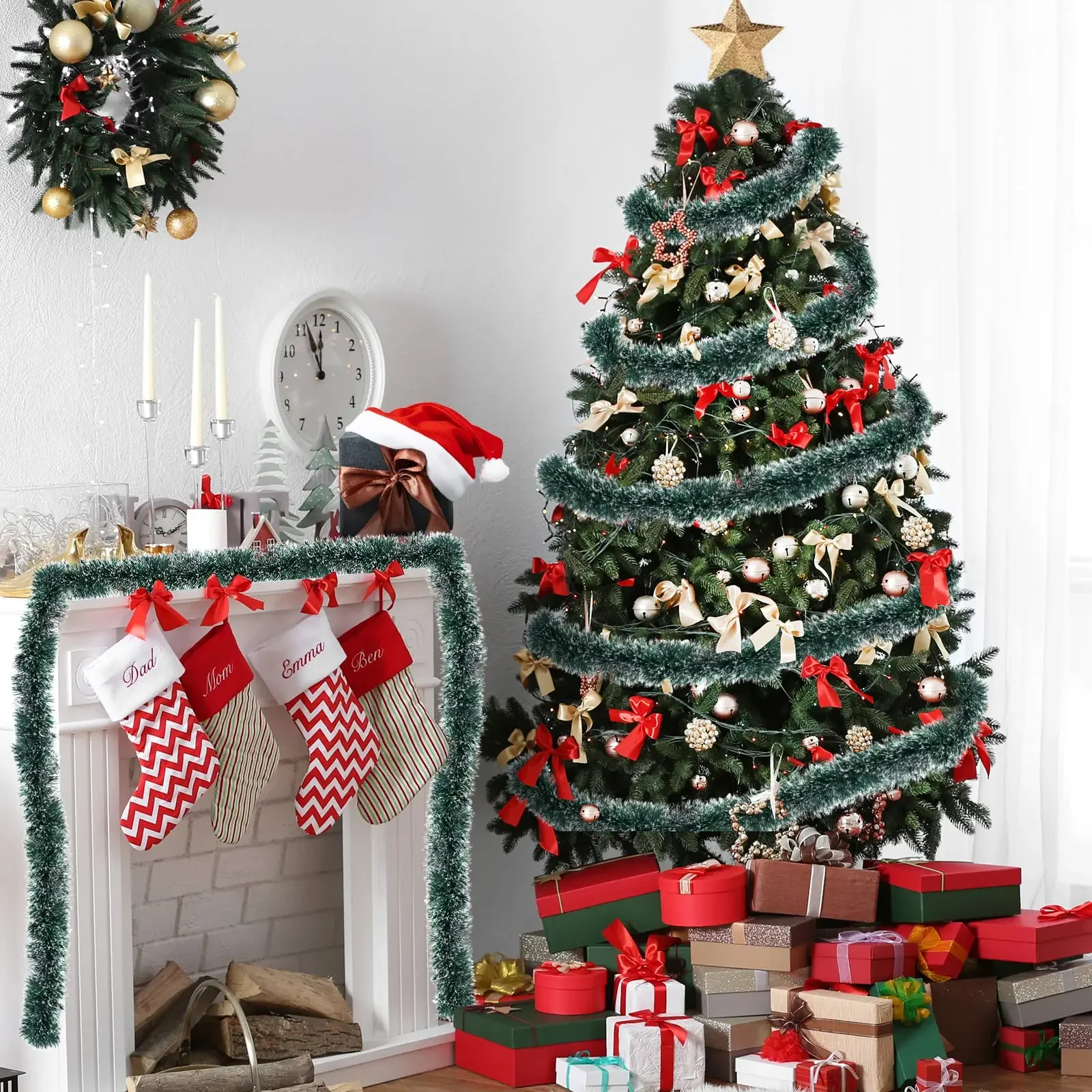 2/40m Christmas Tinsel Ribbons - Tinsel Garland Decoration incelemesi ve fiyatı