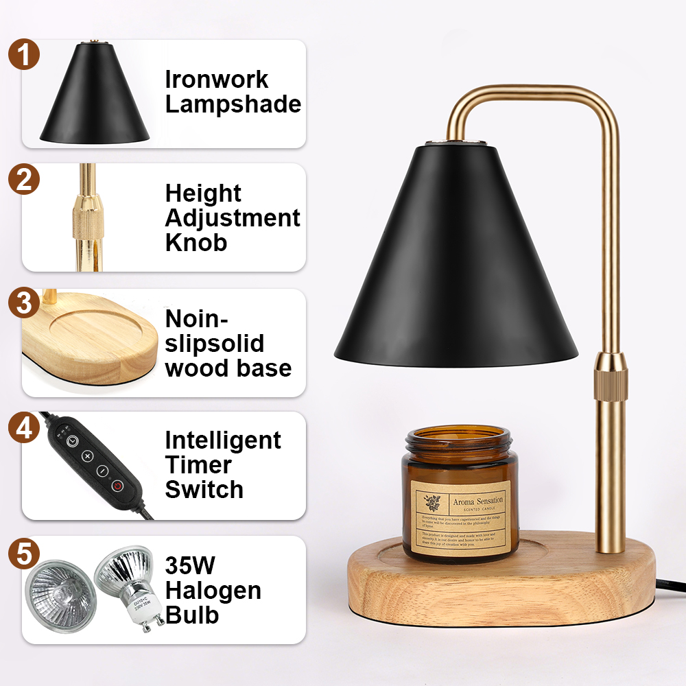 Black Candle Warmer Lamp with  - Holiday Candle Set incelemesi ve fiyatı