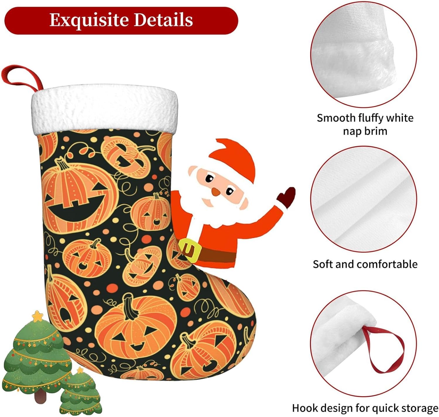 Halloween Pumpkin Christmas St - Christmas Stocking Hanging incelemesi ve fiyatı