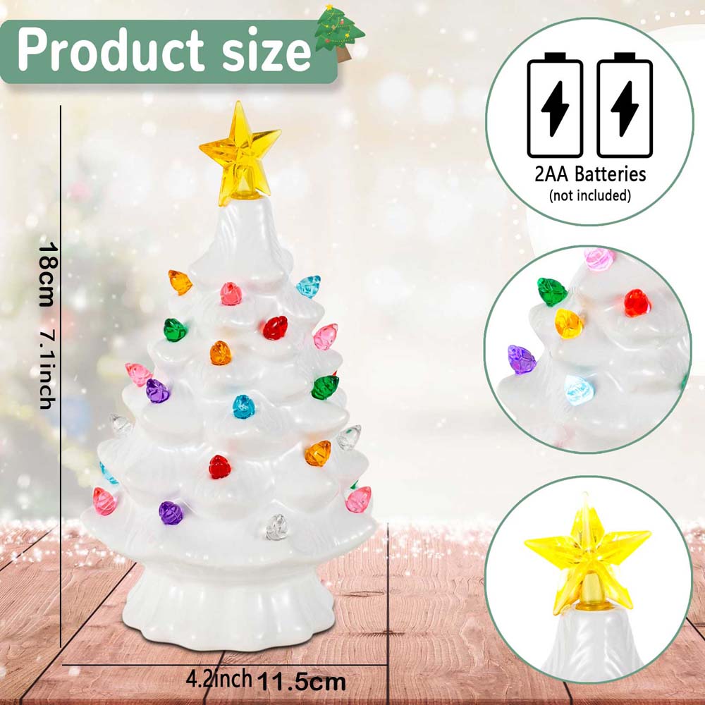 7 Inch Ceramic Christmas Villa - Star Tree Topper incelemesi ve fiyatı