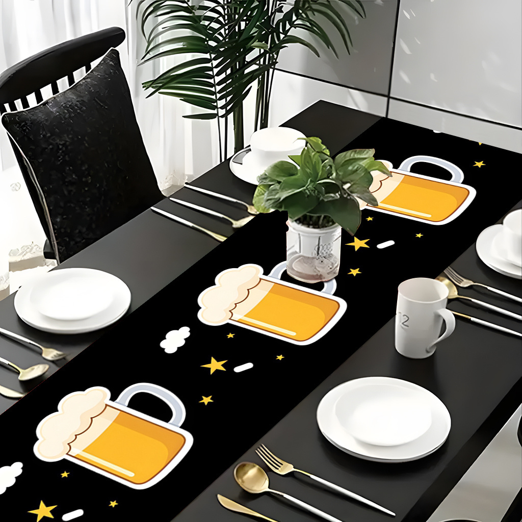 1pc 2D Flat Printed Table Runn - Christmas Table Runner incelemesi ve fiyatı