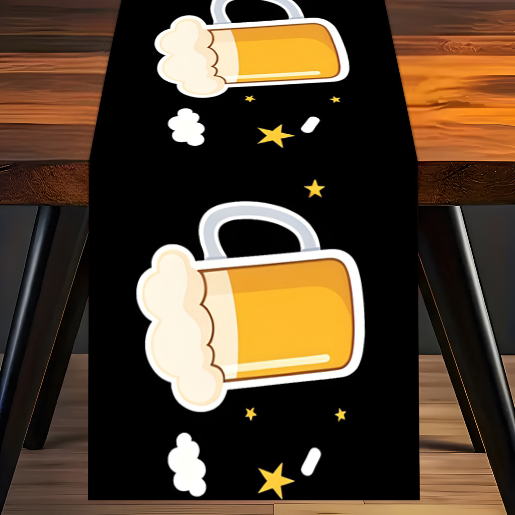 1pc 2D Flat Printed Table Runn - Christmas Table Runner incelemesi ve fiyatı