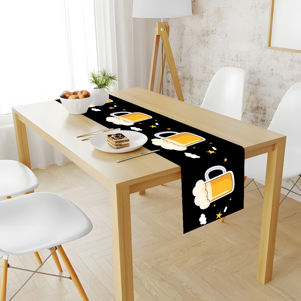 1pc 2D Flat Printed Table Runn - Christmas Table Runner incelemesi ve fiyatı