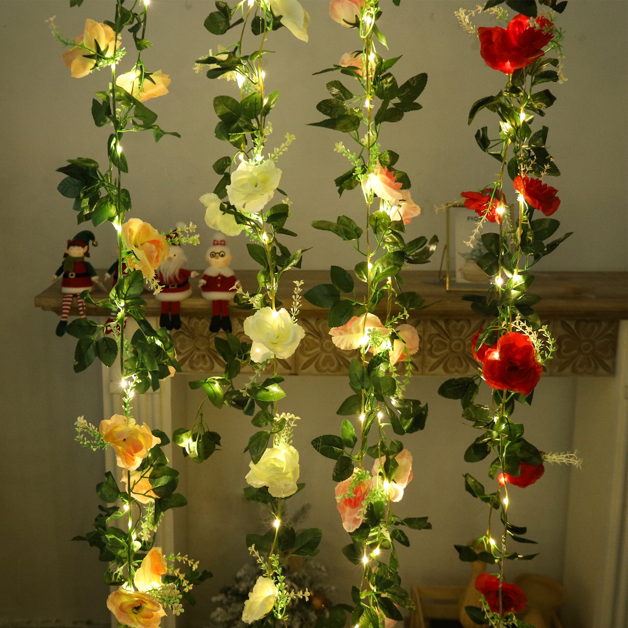 Rose LED Vine Light String Art - Christmas Wreath Fake incelemesi ve fiyatı