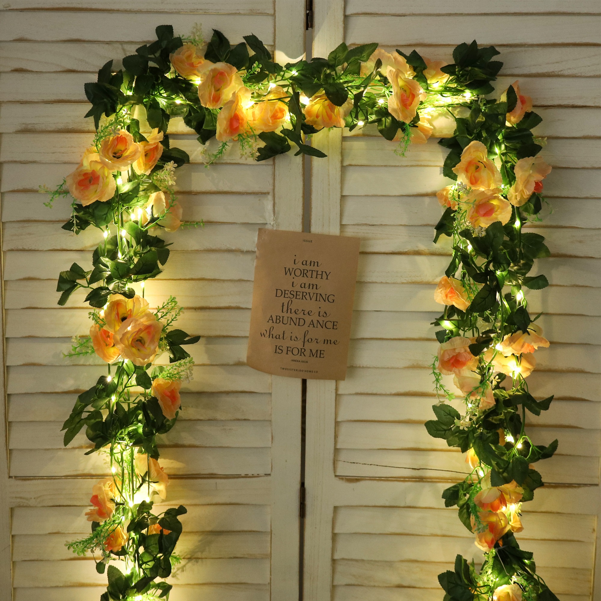 Rose LED Vine Light String Art - Christmas Wreath Fake incelemesi ve fiyatı