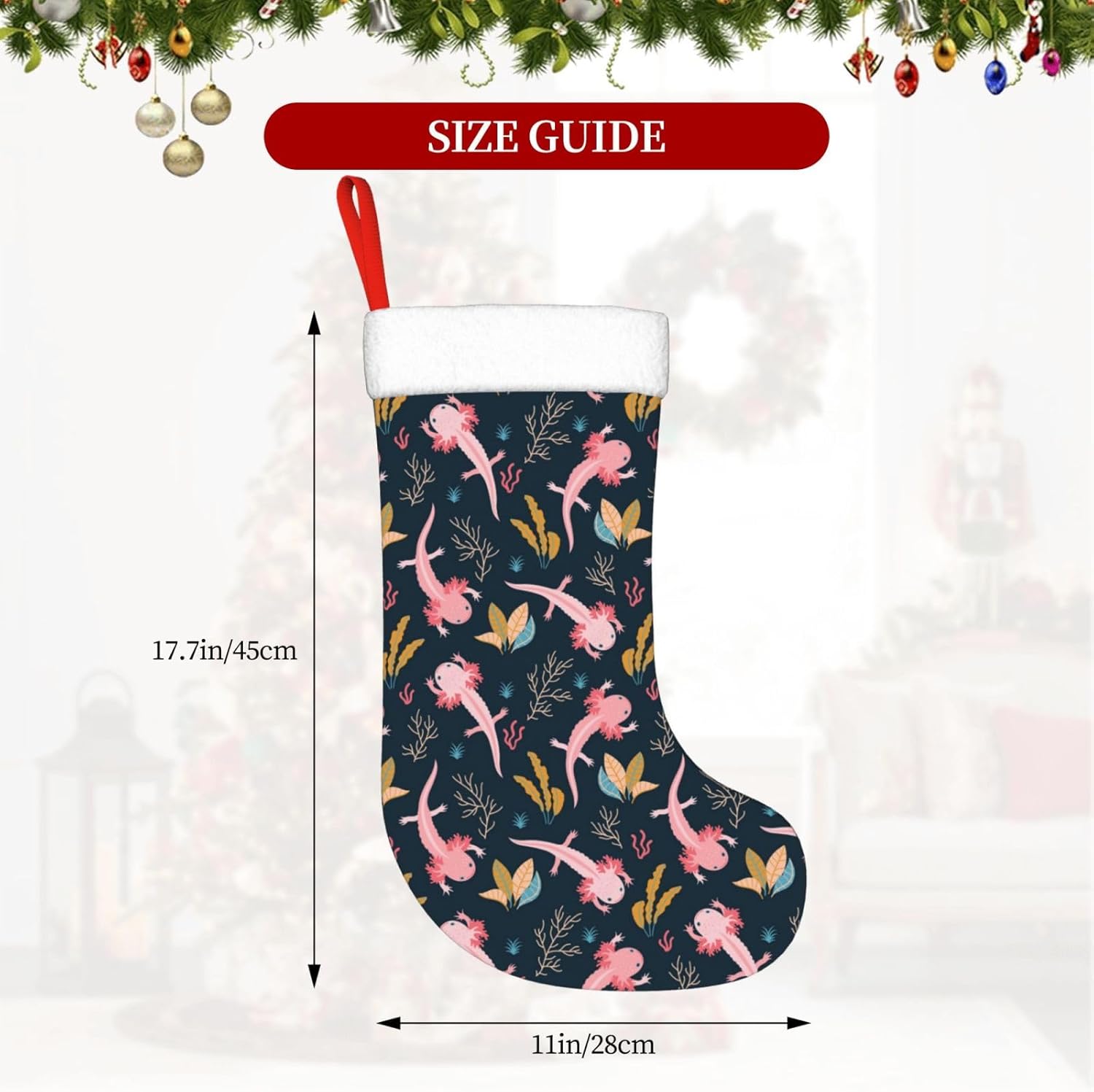 Cute Axolotl Christmas Stockin - Christmas Stocking Hanging incelemesi ve fiyatı