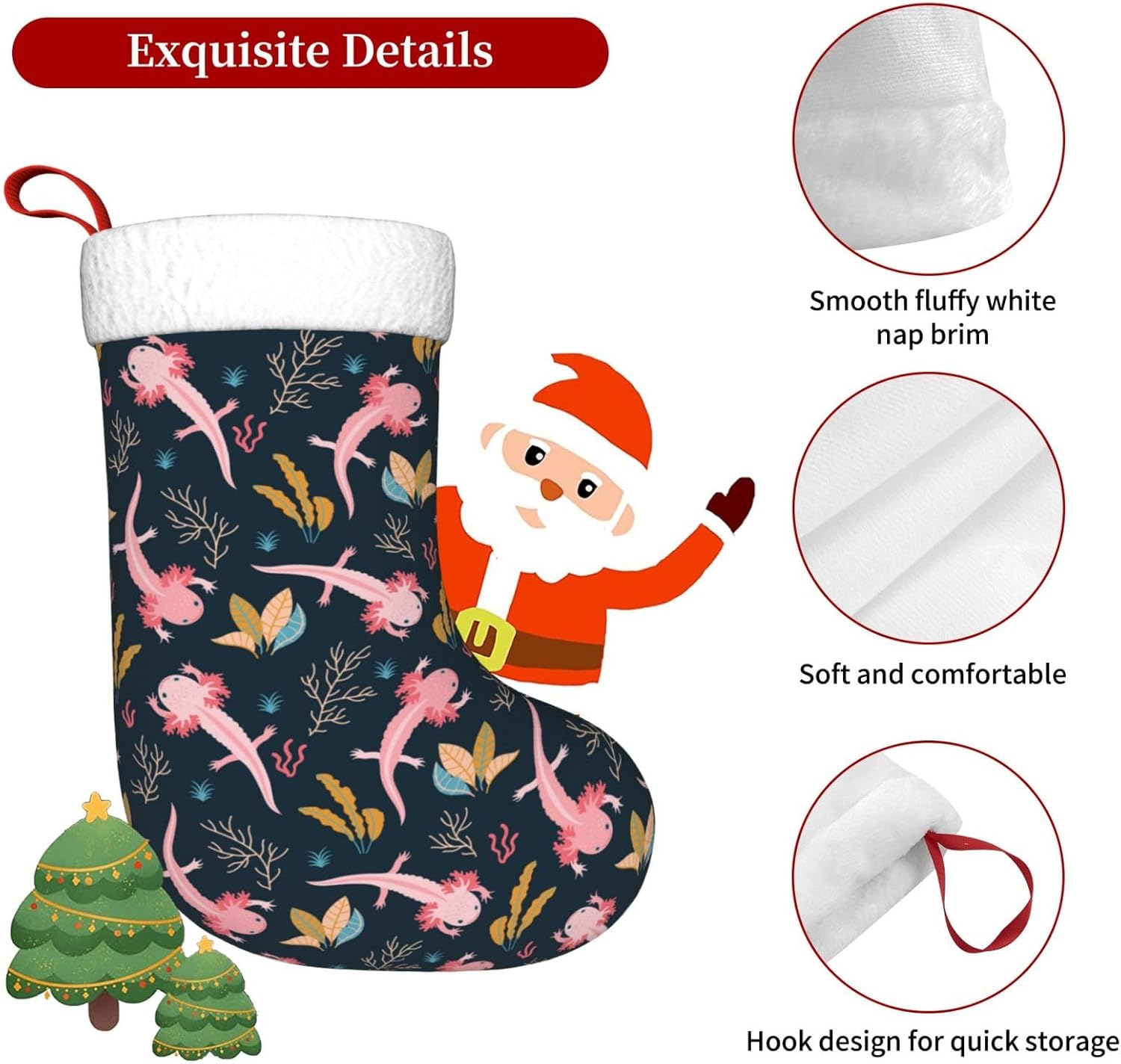 Cute Axolotl Christmas Stockin - Christmas Stocking Hanging incelemesi ve fiyatı