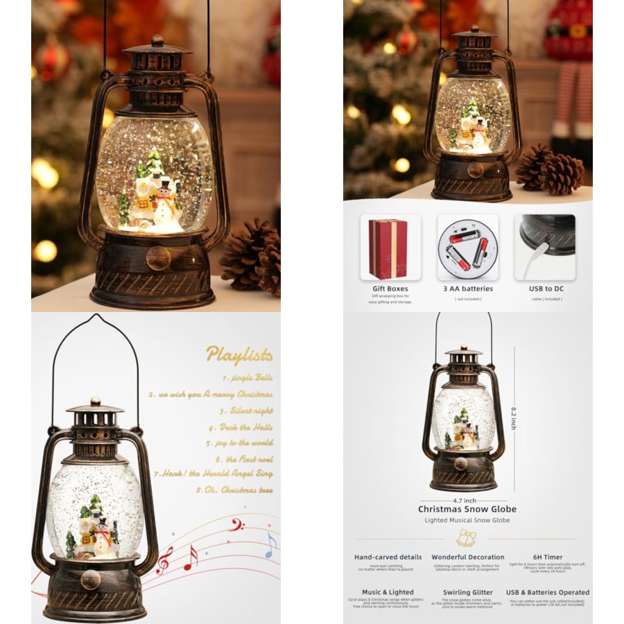 Christmas Decorations Snow Glo - Snow Globe Musical incelemesi ve fiyatı