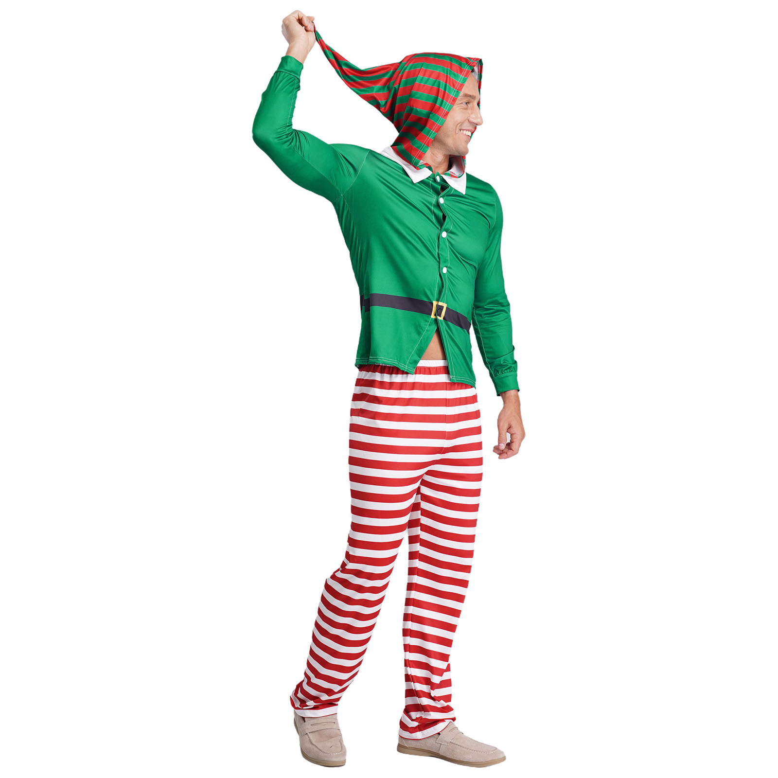 Mens Christmas Elf Pajamas Par - Elf Costume Christmas incelemesi ve fiyatı