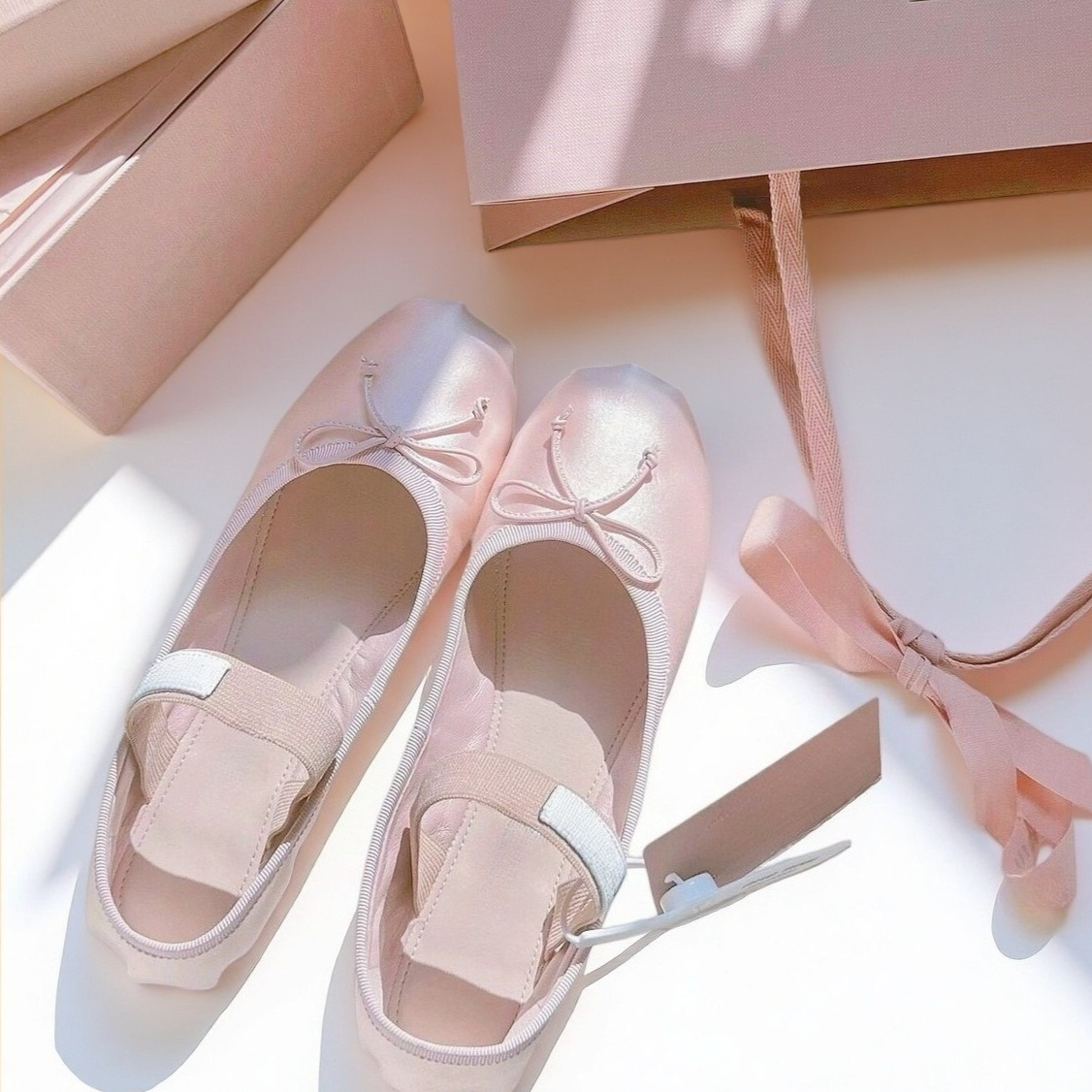 Luxury Ballet Flats, Women's P - Ribbon Bow Gift incelemesi ve fiyatı