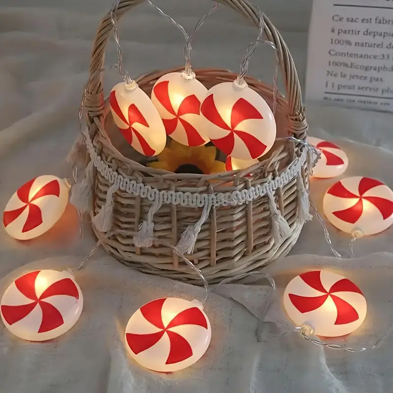 6m 40 LEDS Festive Candy Cane  - Led Fairy String Lights incelemesi ve fiyatı