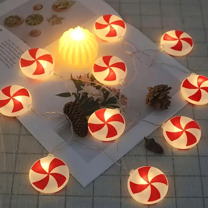 6m 40 LEDS Festive Candy Cane  - Led Fairy String Lights incelemesi ve fiyatı