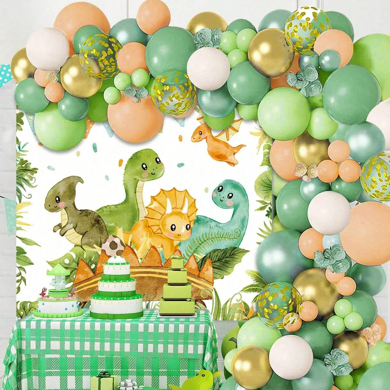 Dinosaur Balloon Set Arch for  - Tinsel Garland Decoration incelemesi ve fiyatı