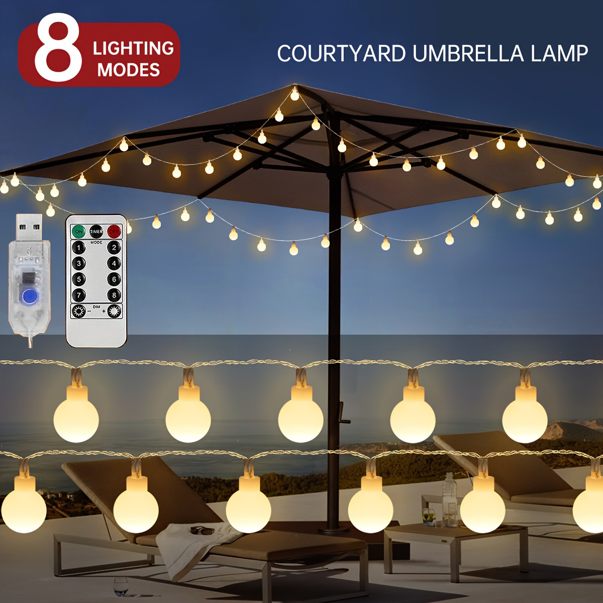 USB LED Ball String Lights 6M  - Led Fairy String Lights incelemesi ve fiyatı