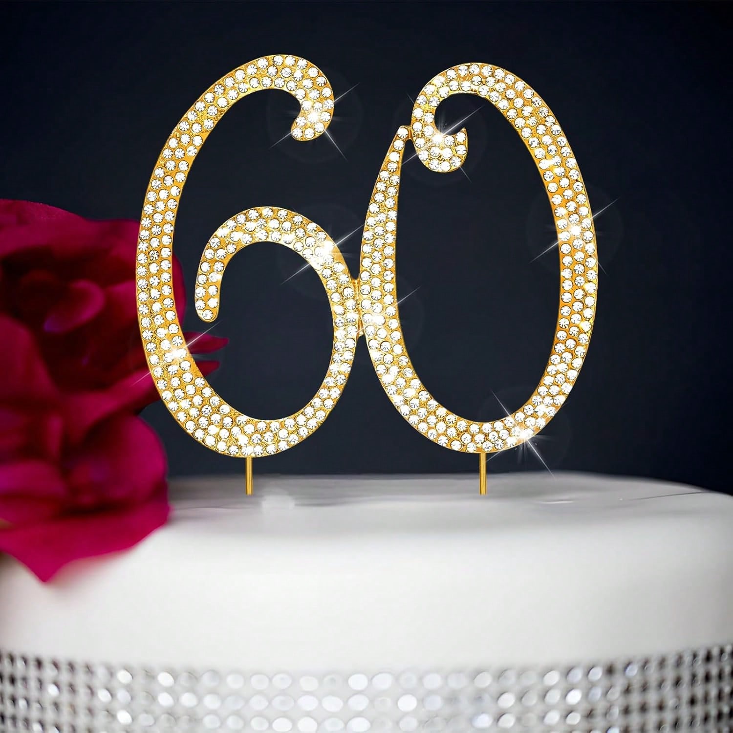 Large Gold Rhinestone Number C - Holiday Candle Set incelemesi ve fiyatı