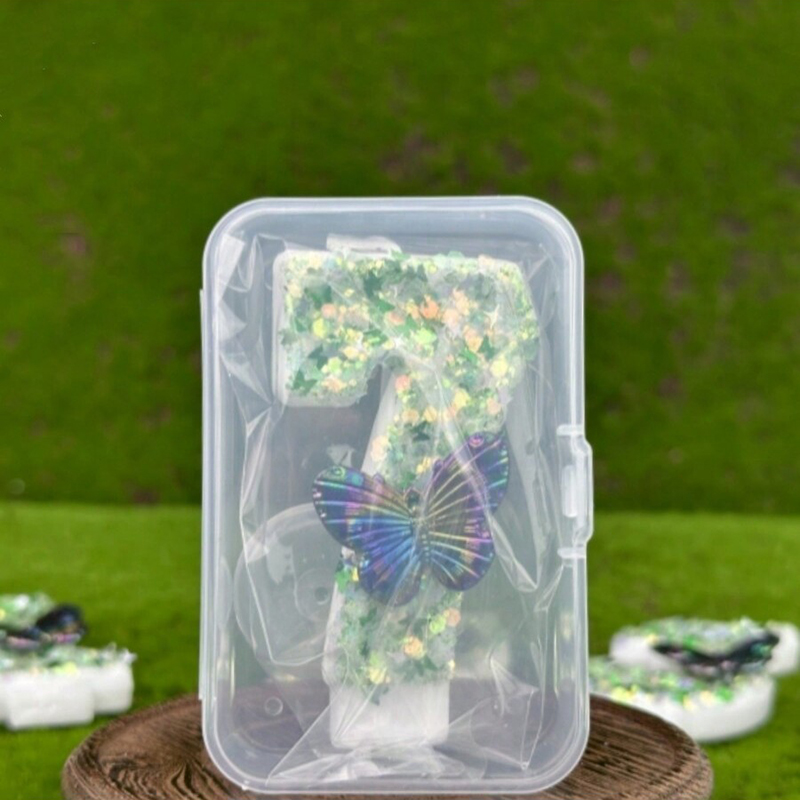 1Pc Green Sequins Number 0-9 B - Holiday Candle Set incelemesi ve fiyatı