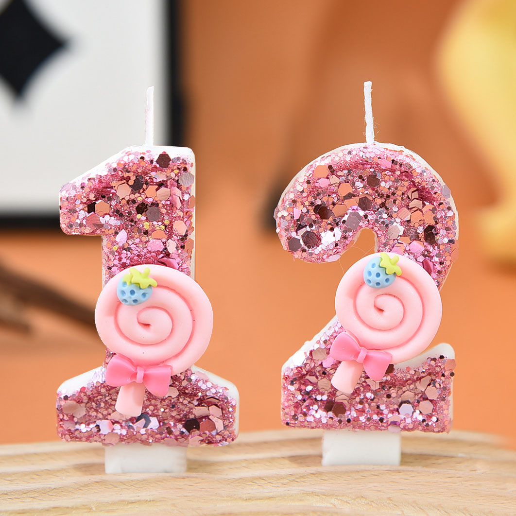 1pc Large 0-9 Numbers Pink Lol - Holiday Candle Set incelemesi ve fiyatı