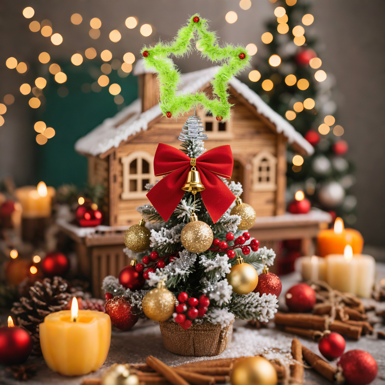 Christmas Fuzzy Grinch Star Tr - Star Tree Topper incelemesi ve fiyatı