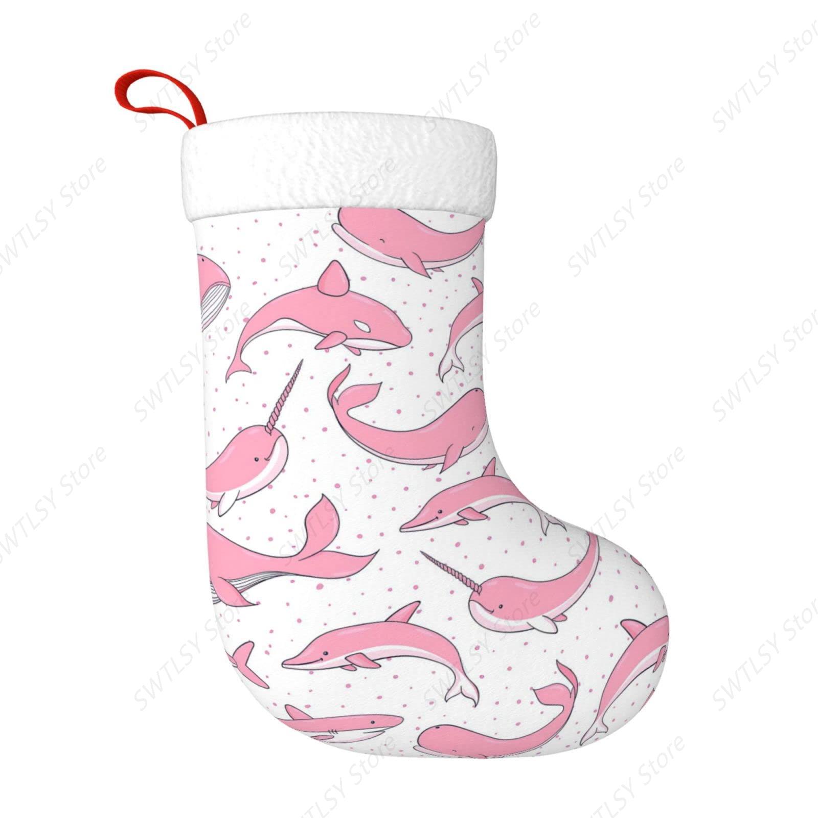 Christmas Pink Whales Xmas Hol - Christmas Stocking Hanging incelemesi ve fiyatı