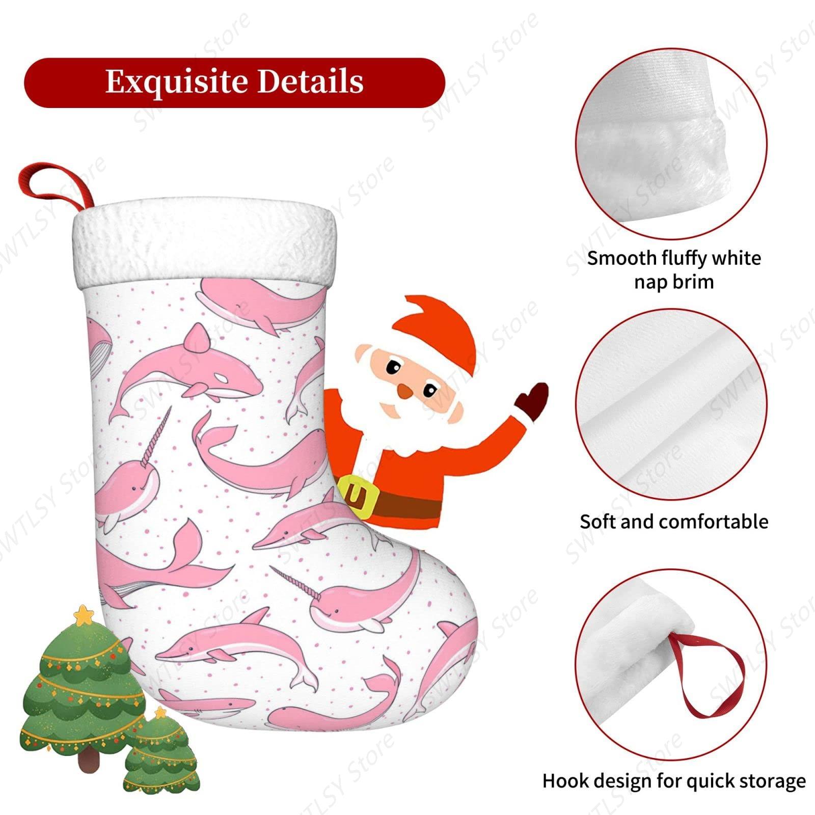 Christmas Pink Whales Xmas Hol - Christmas Stocking Hanging incelemesi ve fiyatı