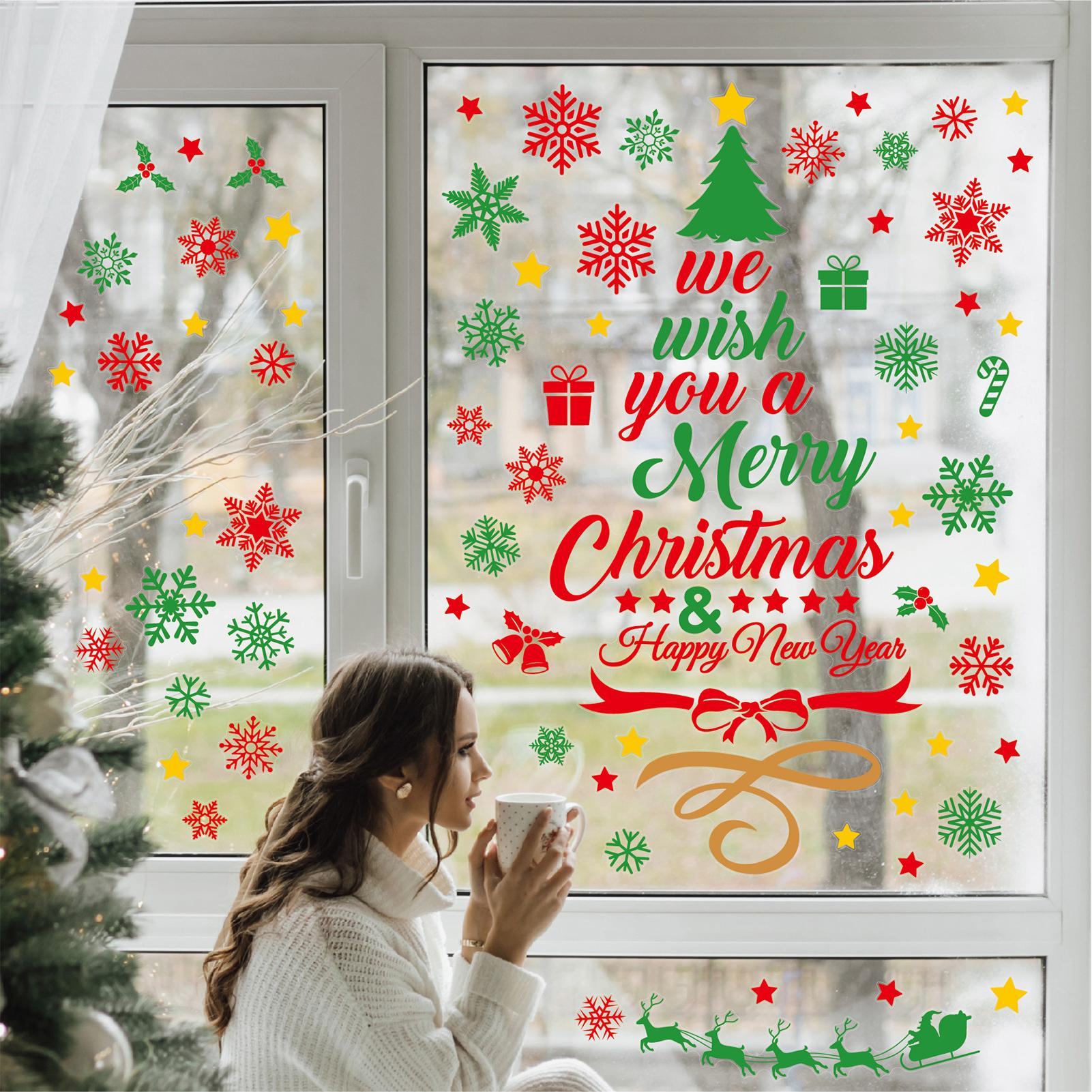 3 Pieces Christmas wall sticke - Snowflake Window Decal incelemesi ve fiyatı