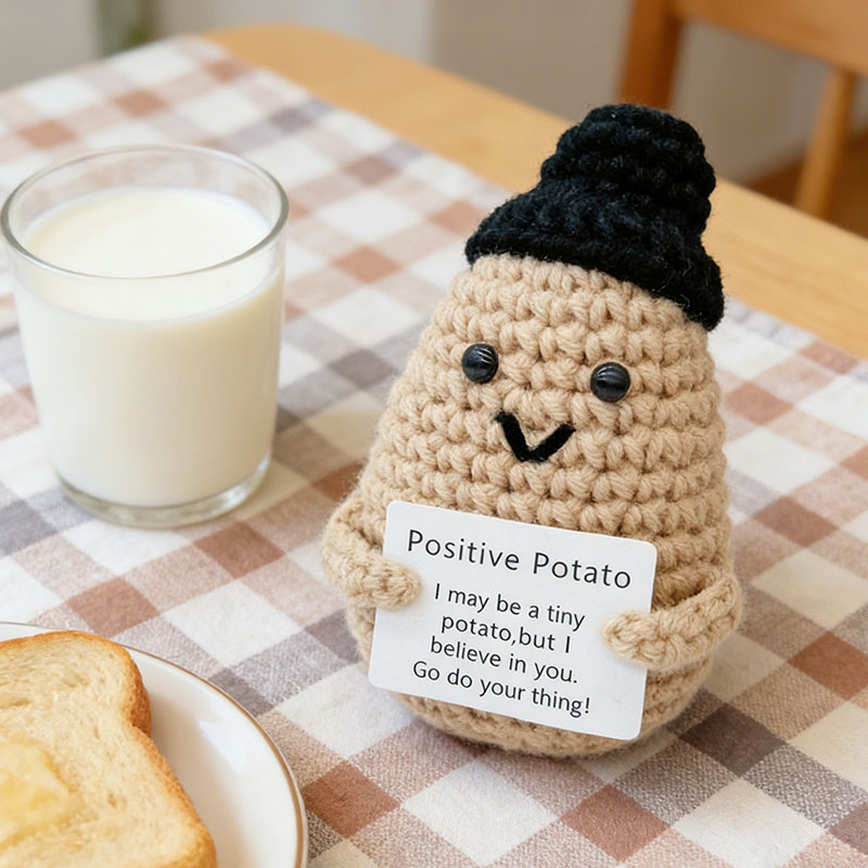 Cute Positive Potato Crochet D - Santa Hat Plush incelemesi ve fiyatı