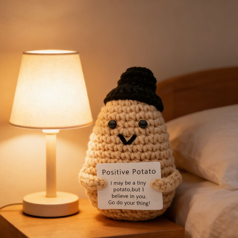 Cute Positive Potato Crochet D - Santa Hat Plush incelemesi ve fiyatı