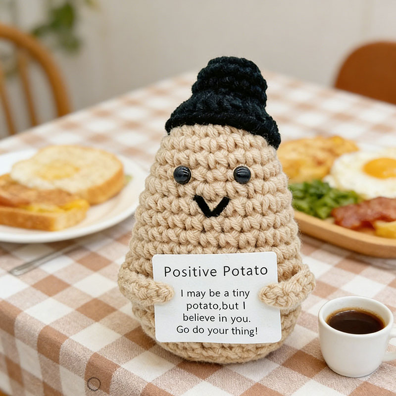 Cute Positive Potato Crochet D - Santa Hat Plush incelemesi ve fiyatı