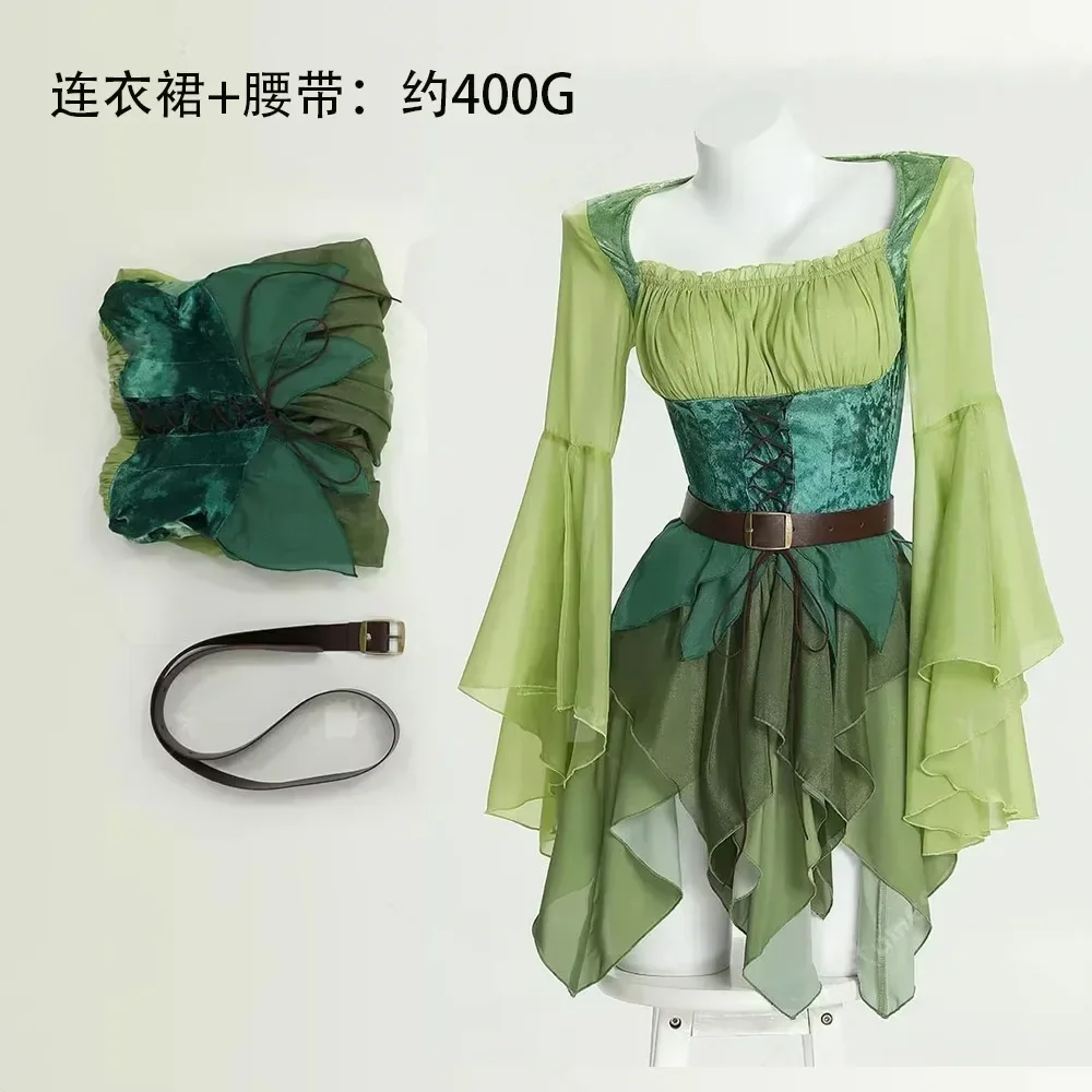 Women's Elf Medieval Green Fai - Elf Costume Christmas incelemesi ve fiyatı