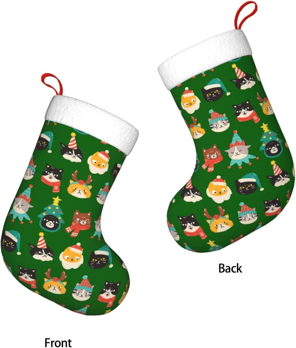 Cute Cats Green Christmas Stoc - Christmas Stocking Hanging incelemesi ve fiyatı