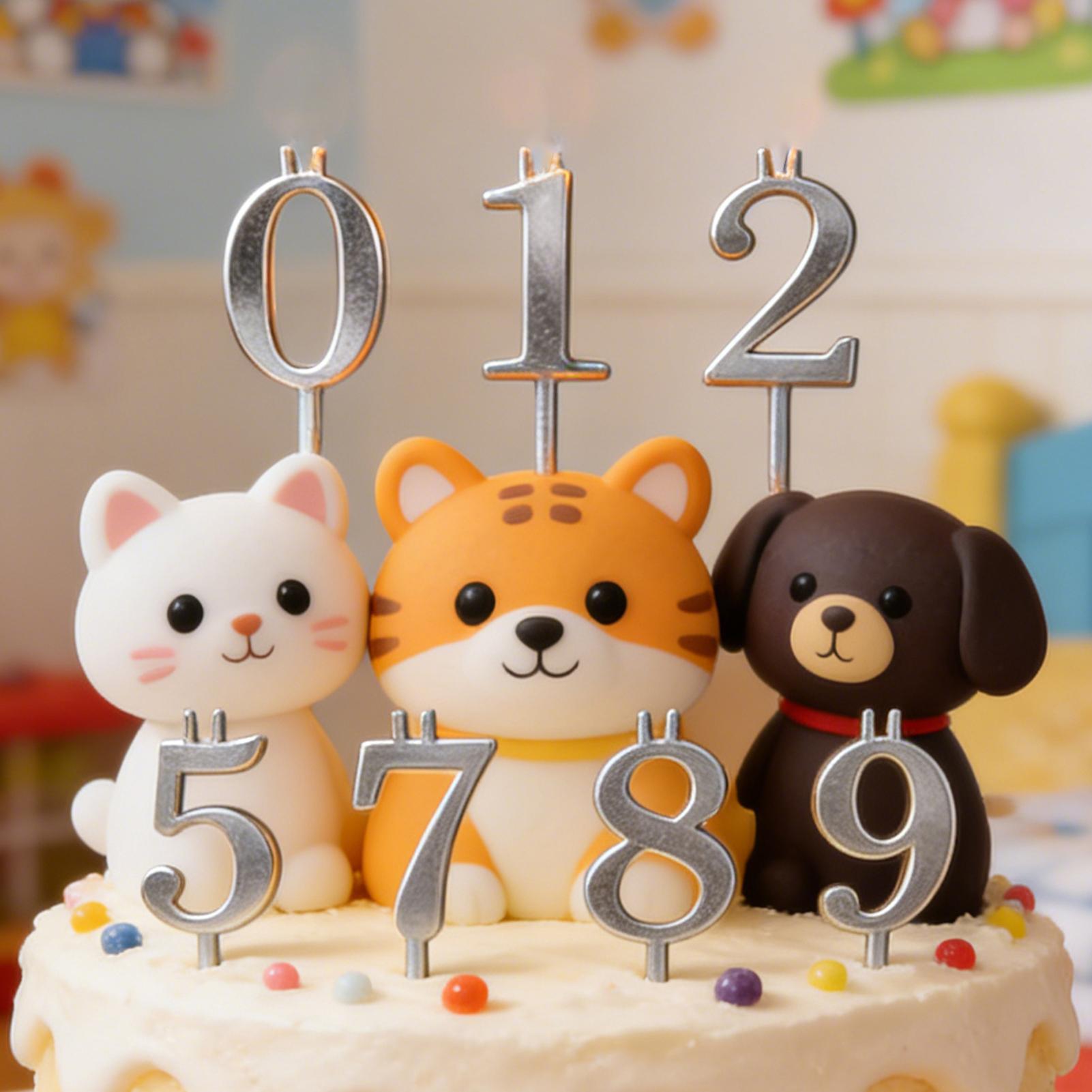 10pcs 0-9 Number Cake Toppers  - Holiday Candle Set incelemesi ve fiyatı